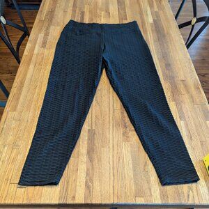 Honeycomb Booty Leggings Black Women's Size XXL Seven Brand